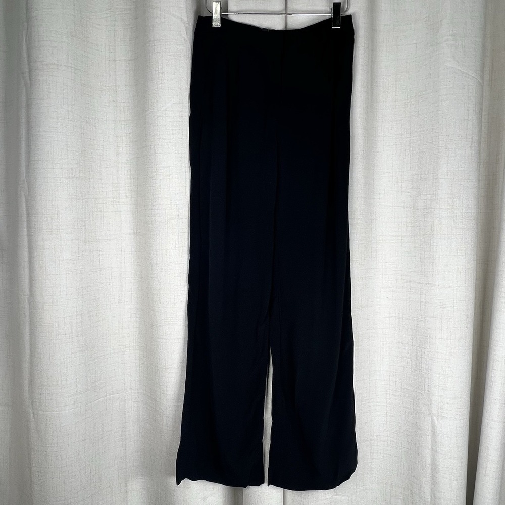 Eileen Fisher Wide Leg Flat Front Pants‎ Slacks Viscose Blend Women's Size 0 XS